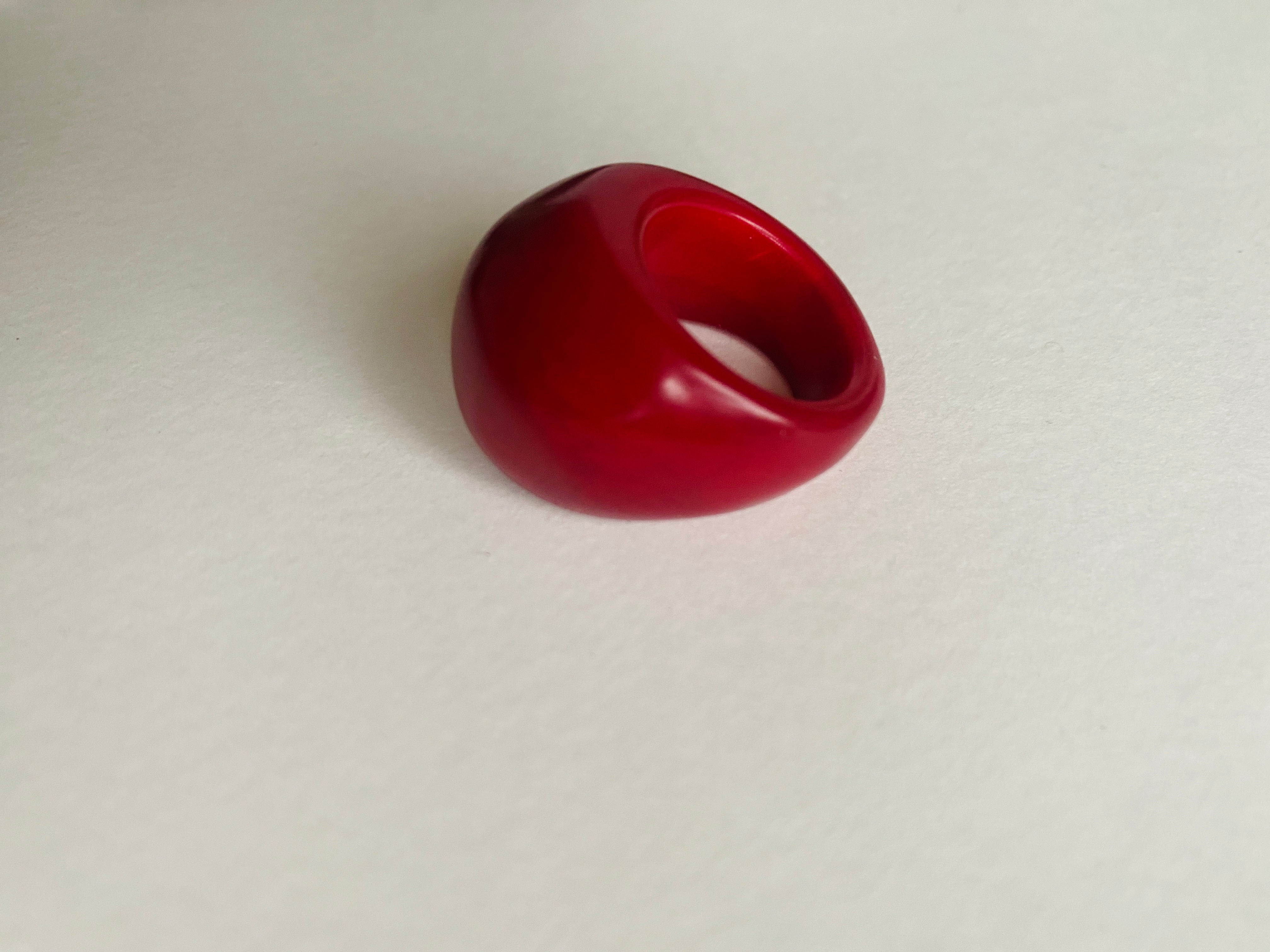 Red Tagua Ring